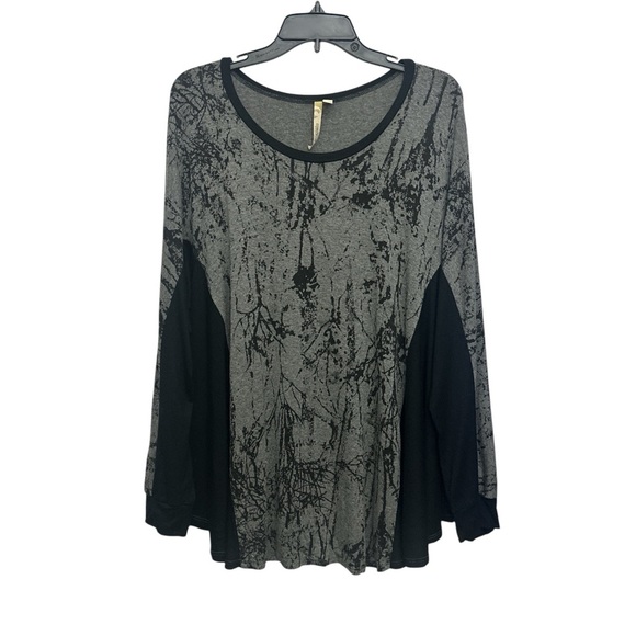 Comfy USA Paint Splatter Tunic Size Large Long Sleeve Witchy Flowy - Picture 1 of 6